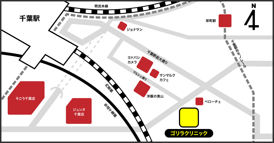 千葉院の周辺スポット地図