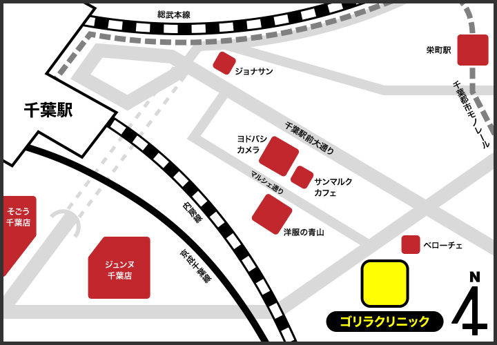 千葉院の周辺スポット地図