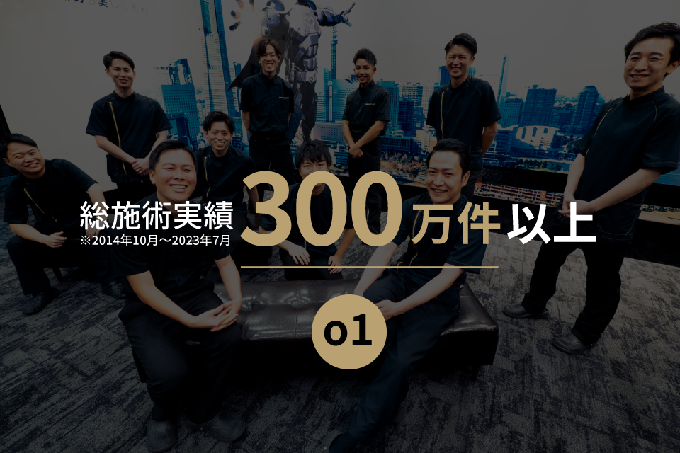 総施術実績270万件以上(2014年10月~2023年3月)