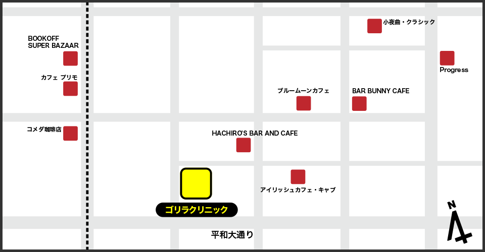 広島院の周辺スポット地図