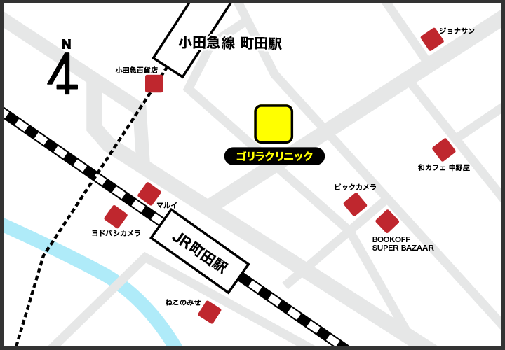 町田院の周辺スポット地図